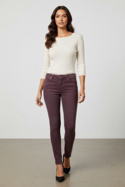Tommy Hilfiger Classic Fit Burgundy Skinny Jeans